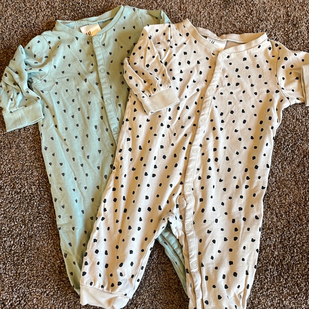 2 H&M gender neutral one pieces - light weight fabric that is soft